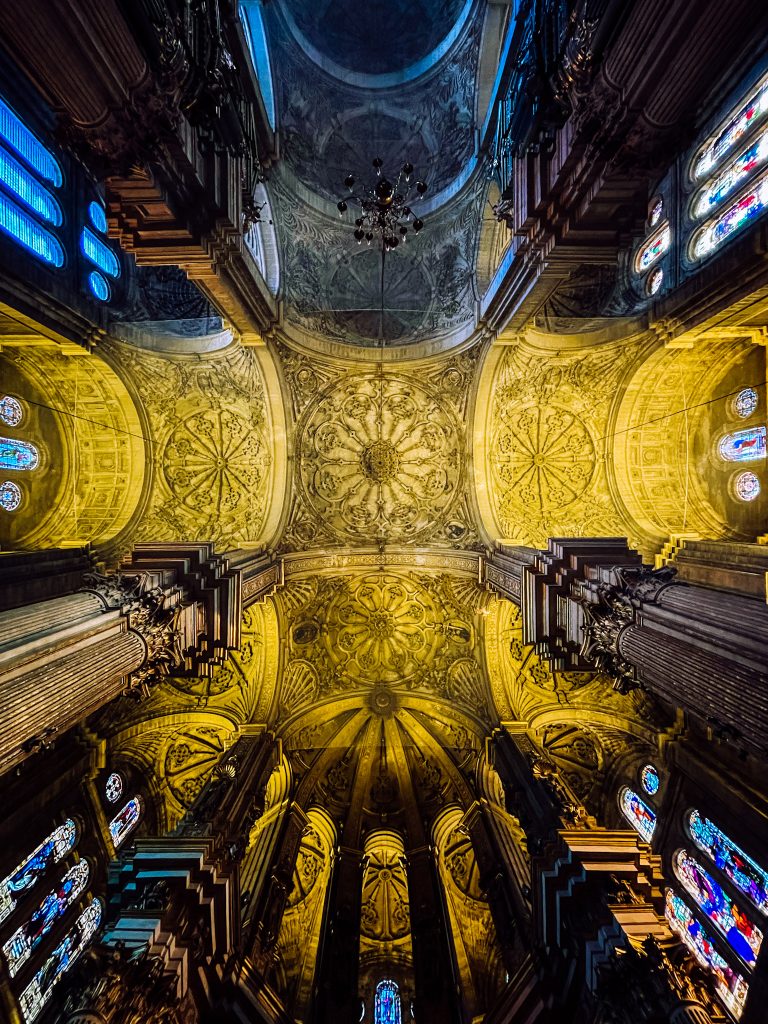 Malaga Katedra - widok na sklepienie